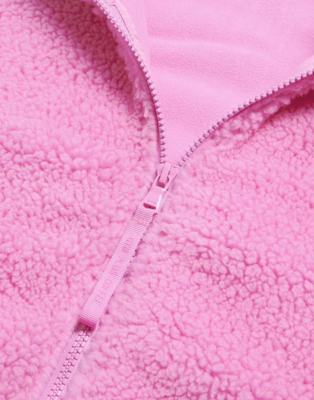 Industry Fleece High Collar Jacket in Neon Pink
