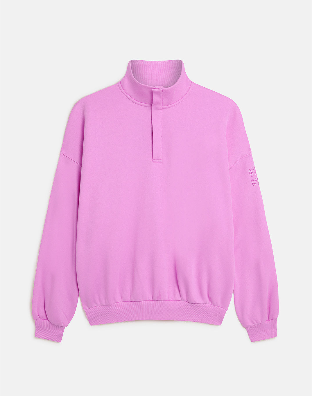 Snap Collar Sierra Sweatshirt in Neon Pink