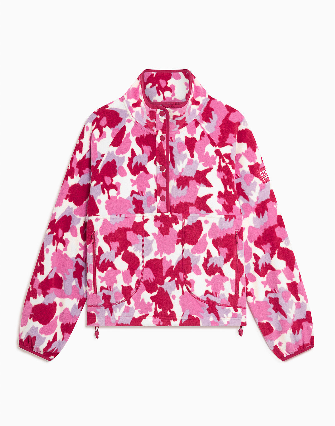 Snap Polar Fleece in Pink Pop Print
