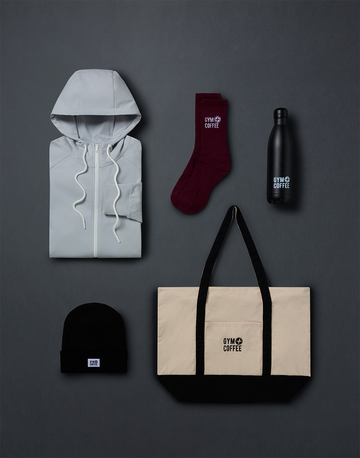 Men's Gift Bag Set in Silver - Gift Box - Gym+Coffee IE