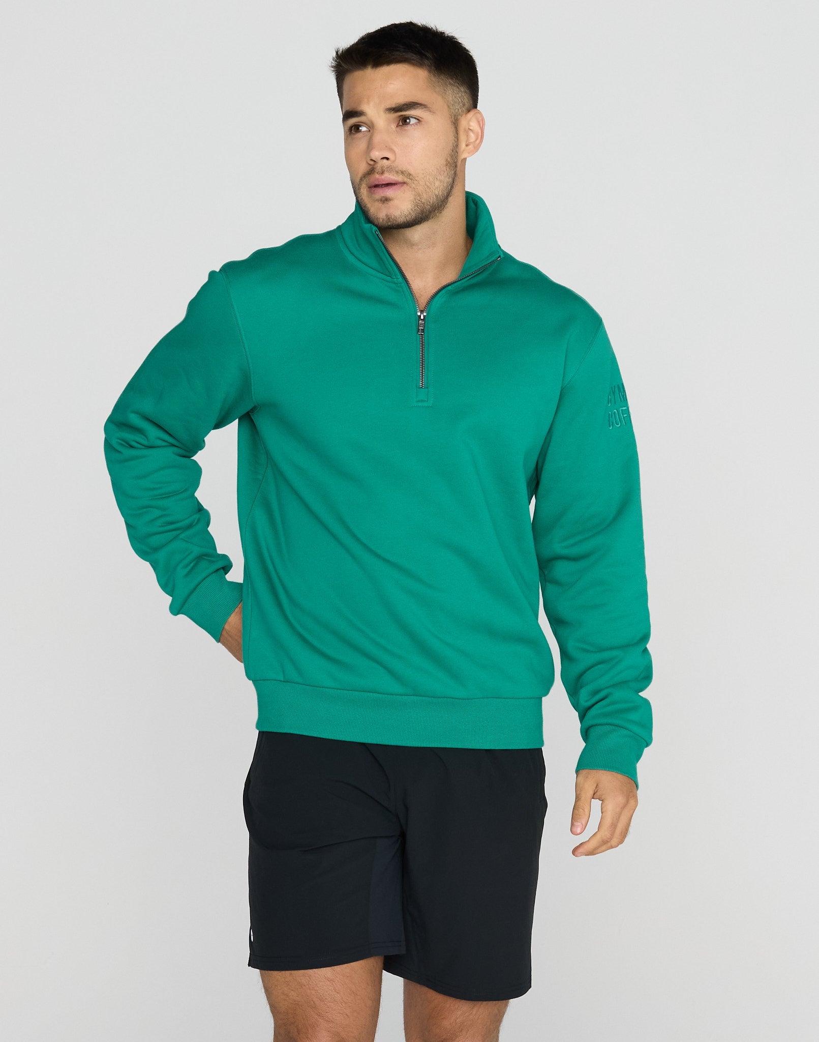 Clubhouse Half Zip in Sprint Green