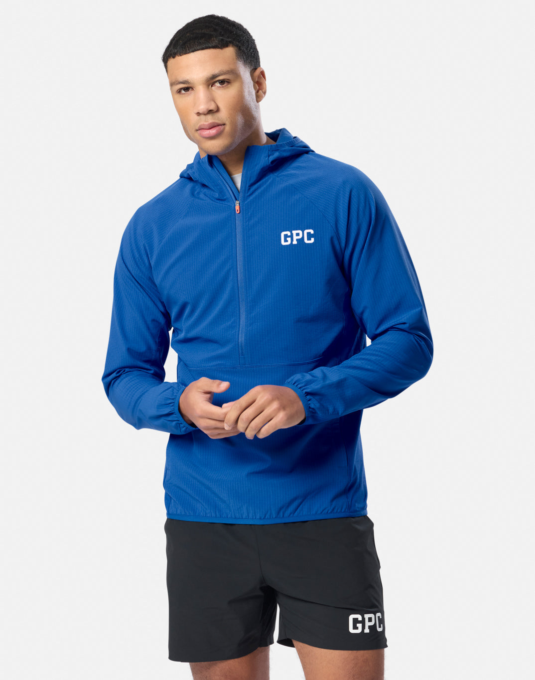 GPC Train Hooded Midlayer in Tidal Blue