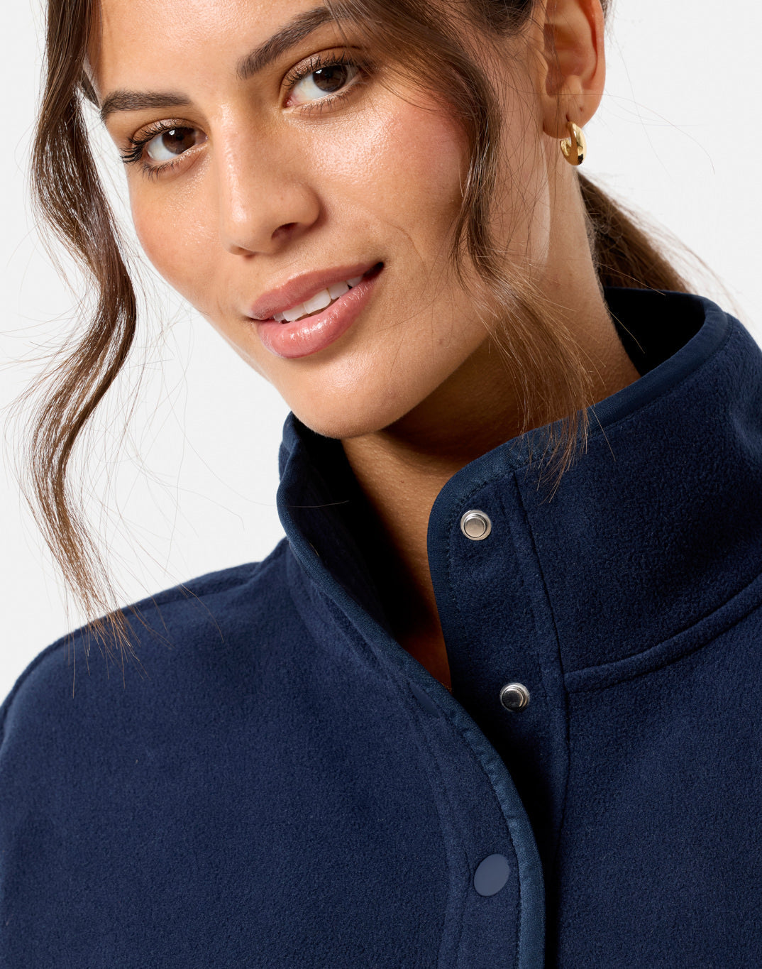 Half Snap Polar Fleece in Aztec Print