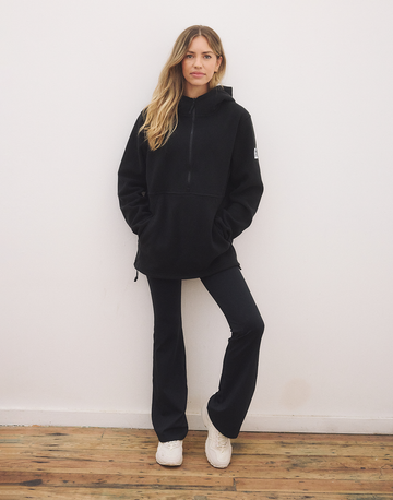 Hooded Polar Fleece in Black