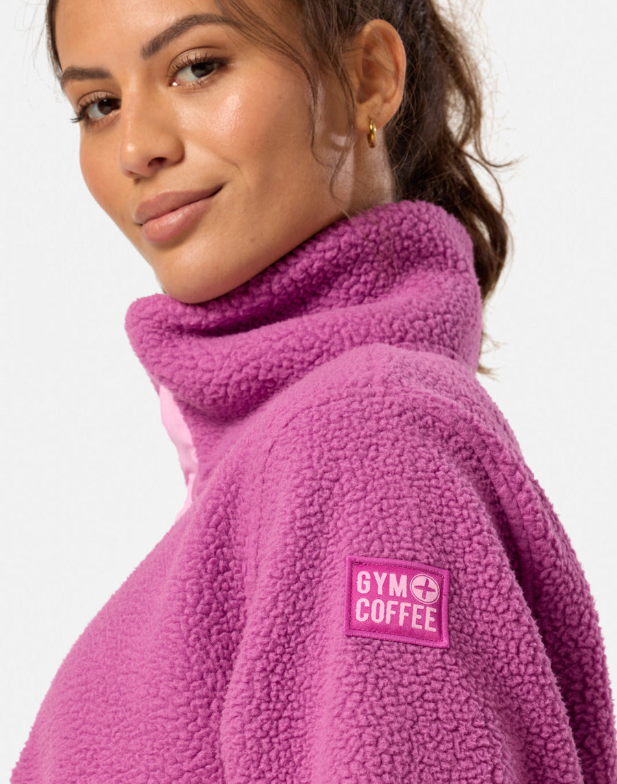 Horizion Longline Half Snap in Crisp Pink