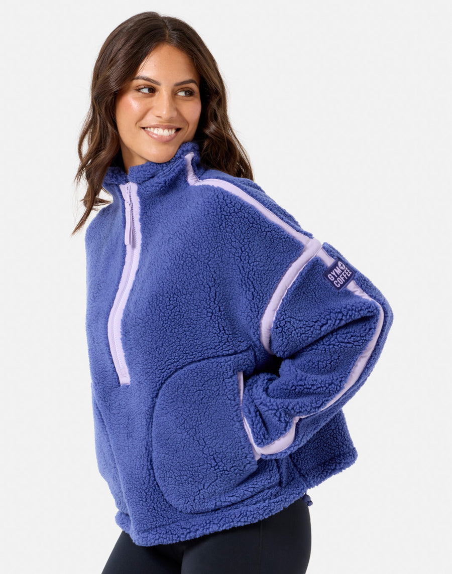 Industry Fleece Half Zip in Violet Smoke
