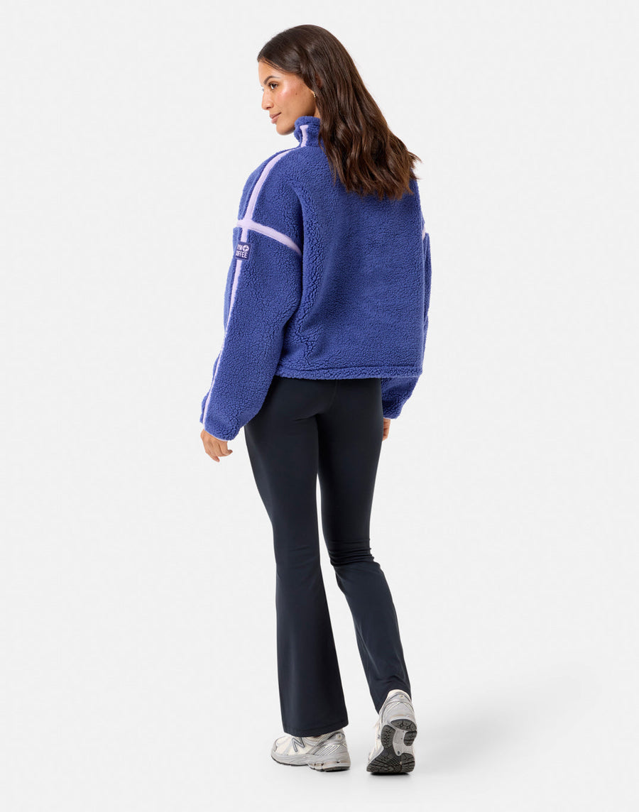 Industry Fleece Half Zip in Violet Smoke