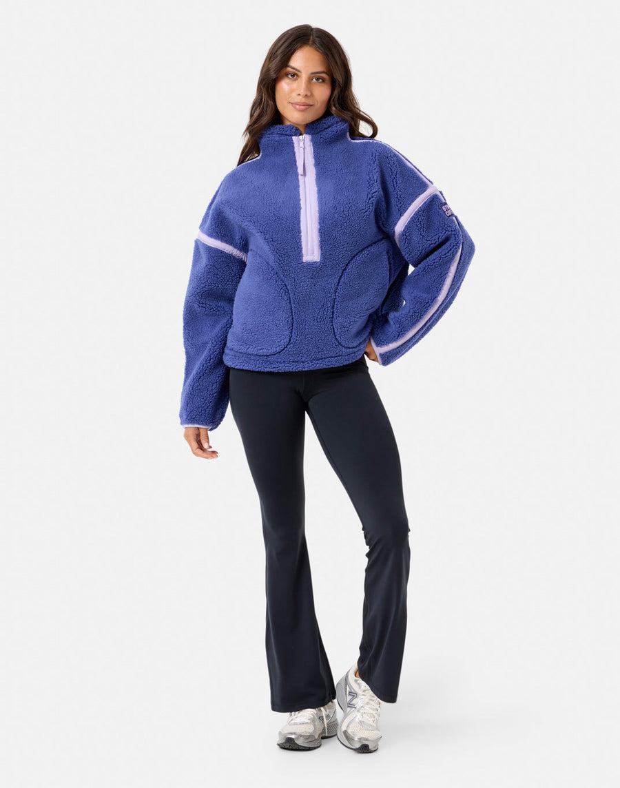 Industry Fleece Half Zip in Violet Smoke