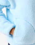 Industry Fleece High Collar Jacket in Baby Blue