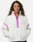 Industry Half Zip Fleece in Cloud White