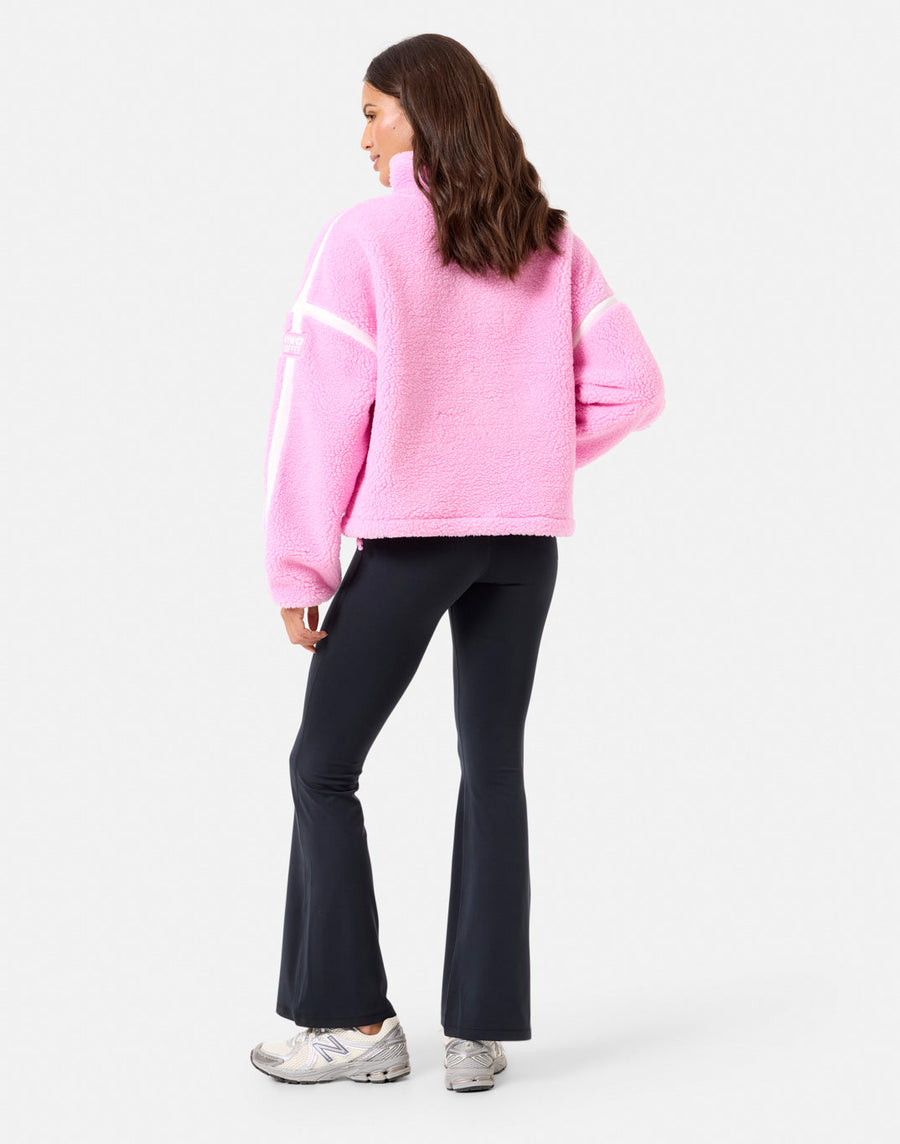 Industry Fleece Half Zip in Cotton Candy