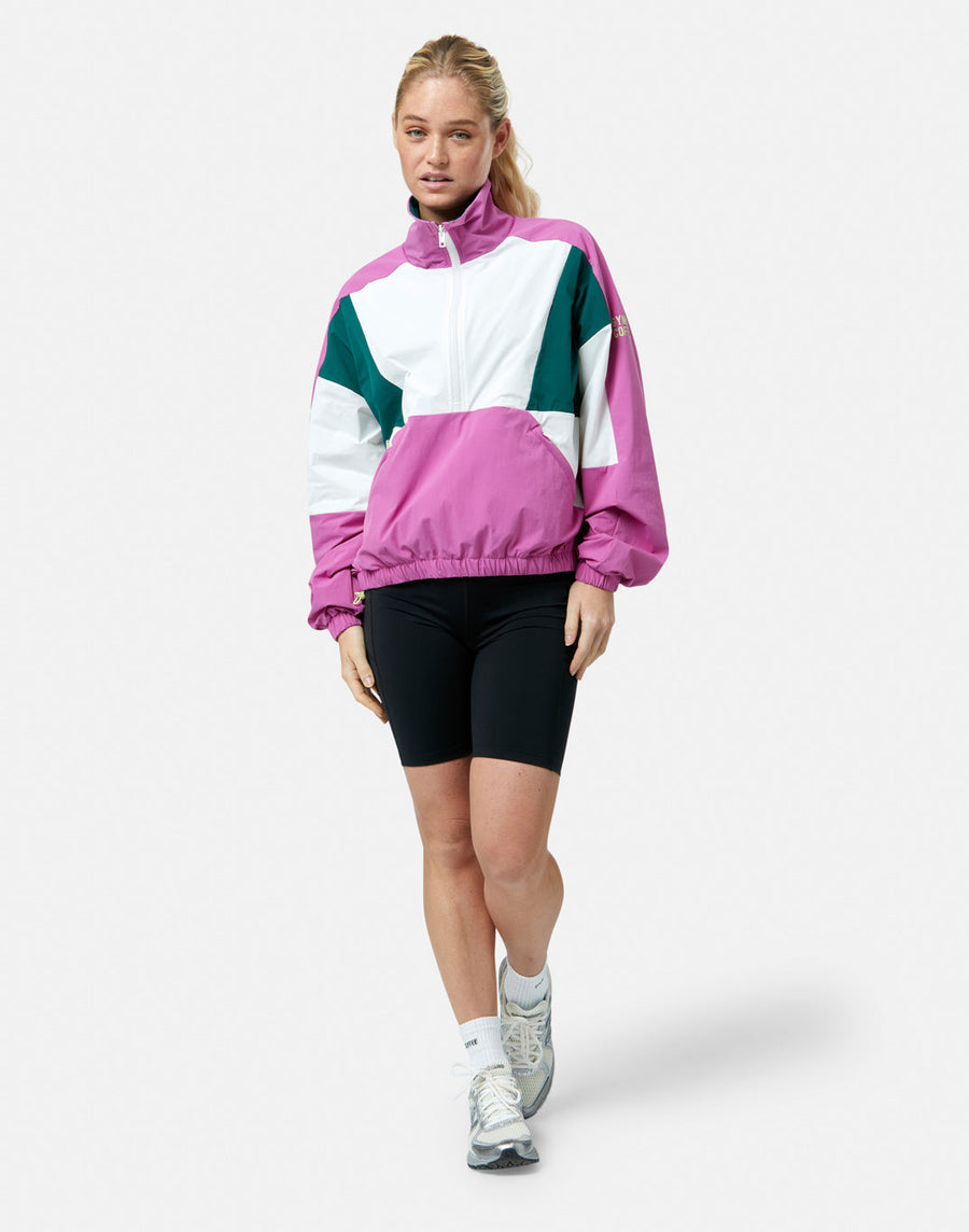 Kin Half Zip Breaker in Crisp Pink