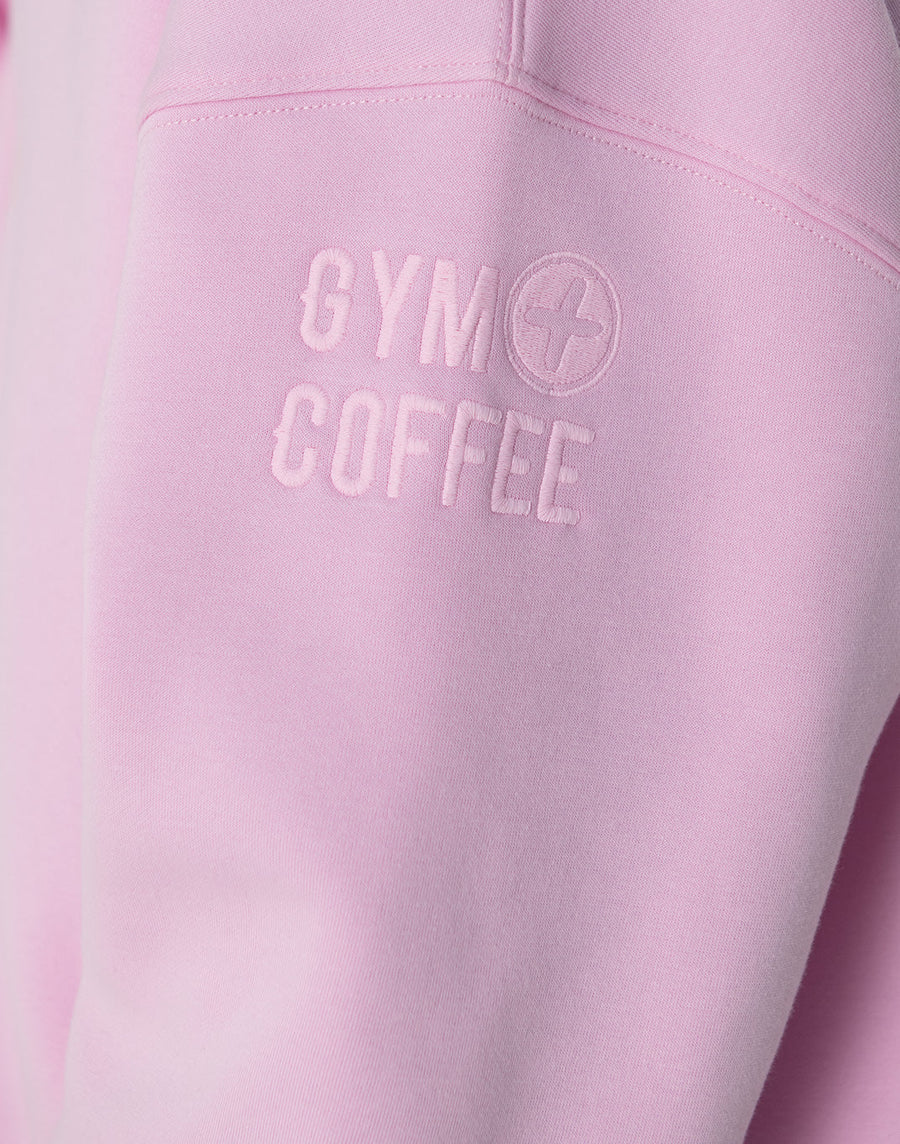 Kin Snap Collar Sweatshirt in Baby Pink - Sweatshirts - Gym+Coffee IE