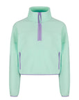 Half Zip Crop Polar Fleece in Mint - Fleeces - Gym+Coffee IE