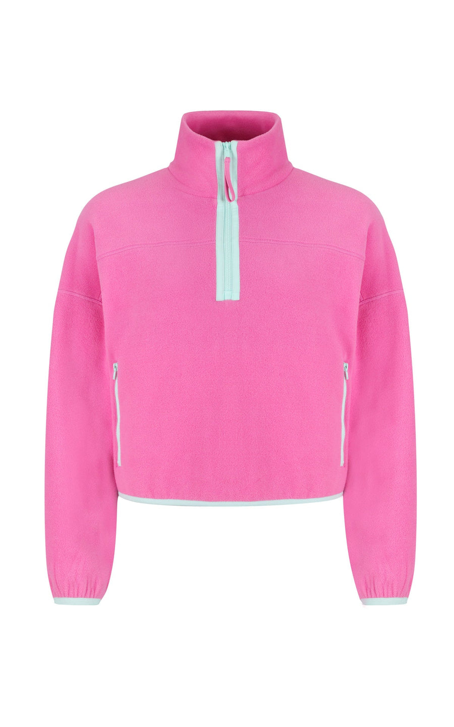 Half Zip Crop Polar Fleece in Strawberry Moon - Fleeces - Gym+Coffee IE