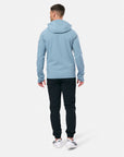 Chill Patch Zip Hoodie in Steel Blue