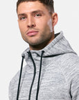 Mens Grey Fleck Hoodie