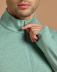 Midlayer in Fresh Green Marl