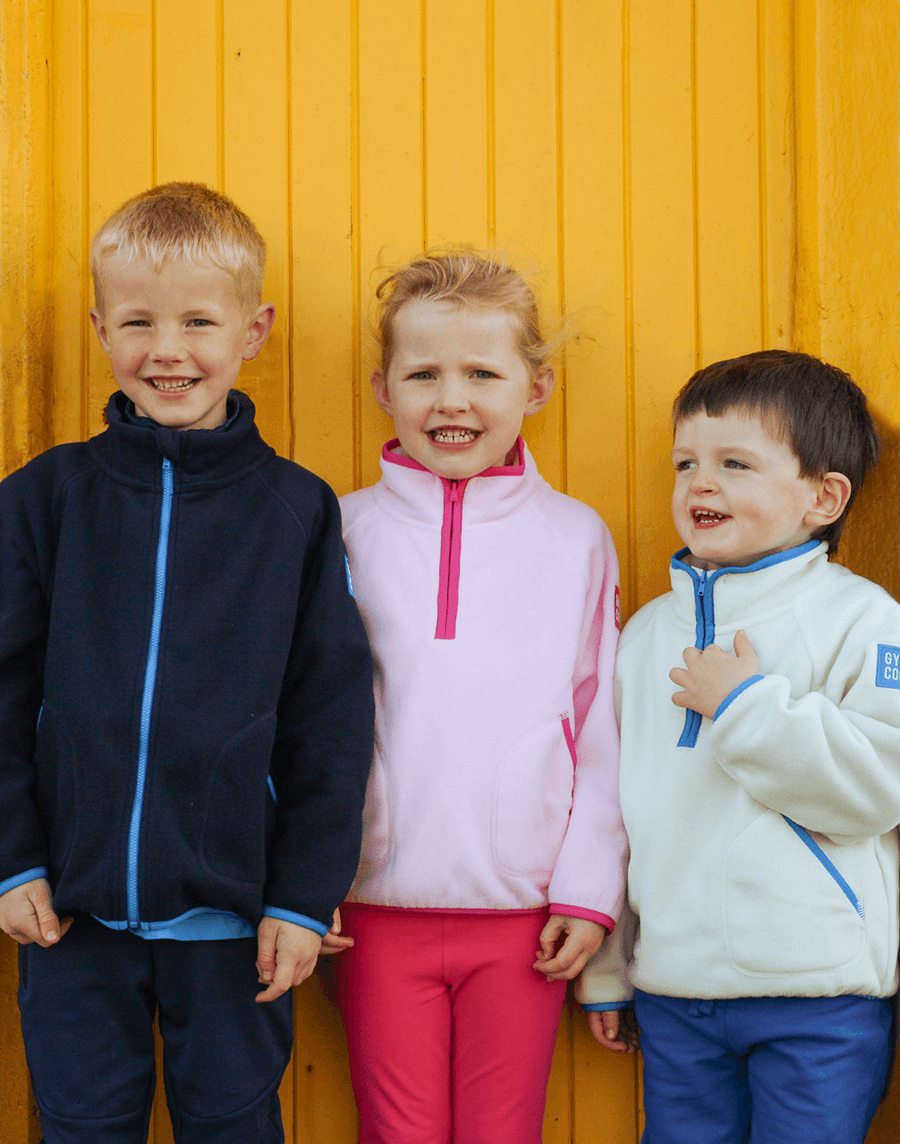 Kids Full Zip Polar Fleece in Obsidian Blue