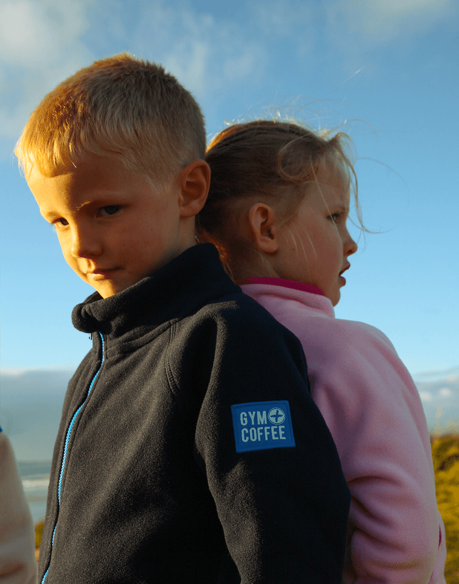 Kids Full Zip Polar Fleece in Obsidian Blue