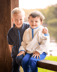 Kids Full Zip Polar Fleece in Obsidian Blue