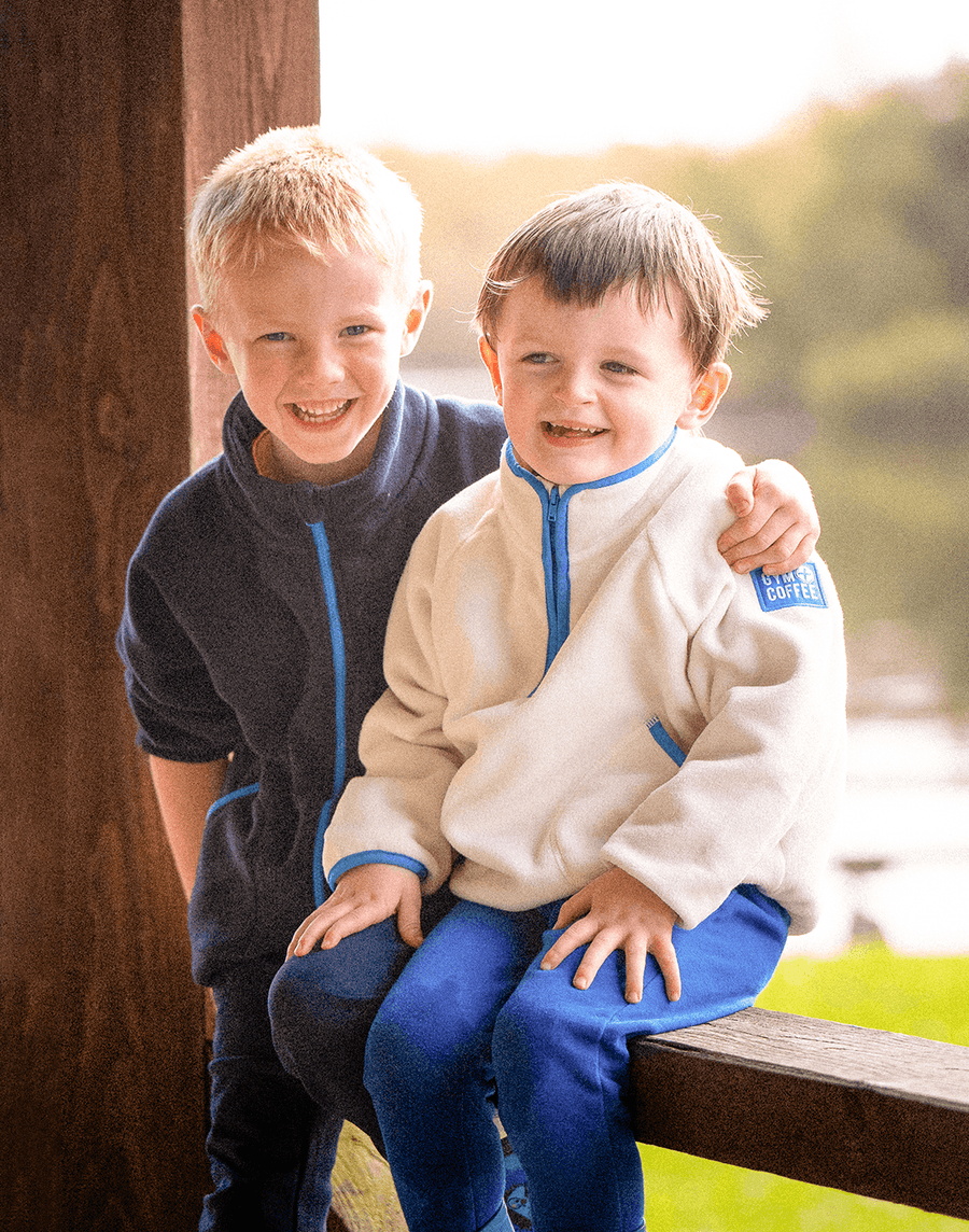 Kids Full Zip Polar Fleece in Obsidian Blue