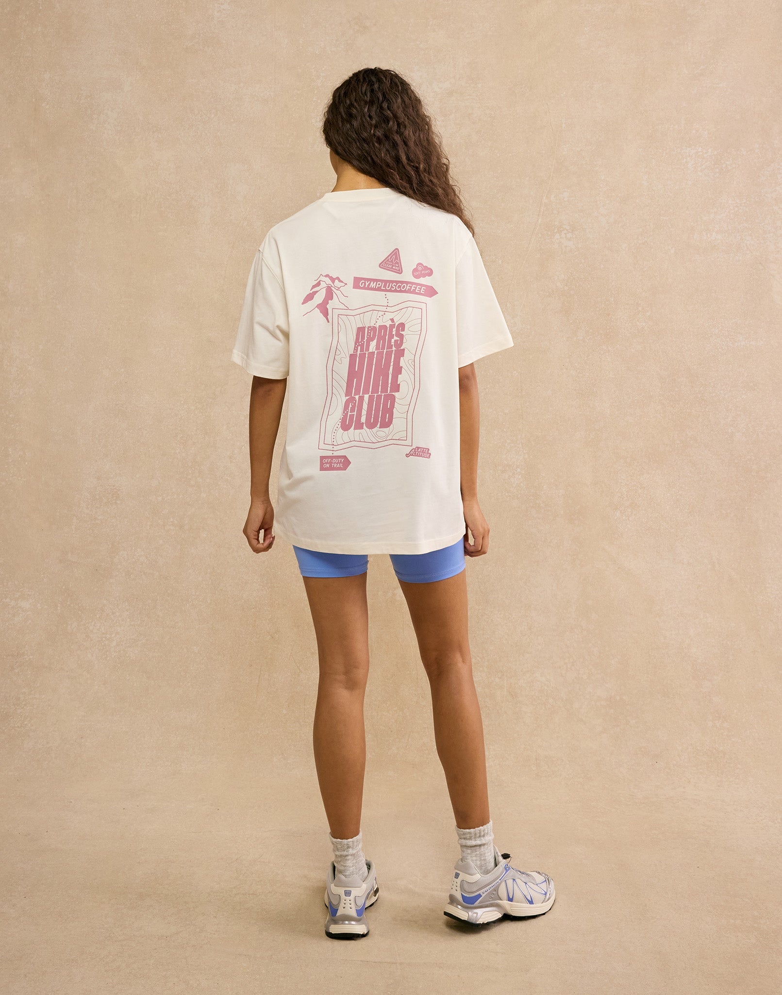 Oversized Print Tee in Ecru