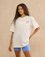 Oversized Print Tee in Ecru