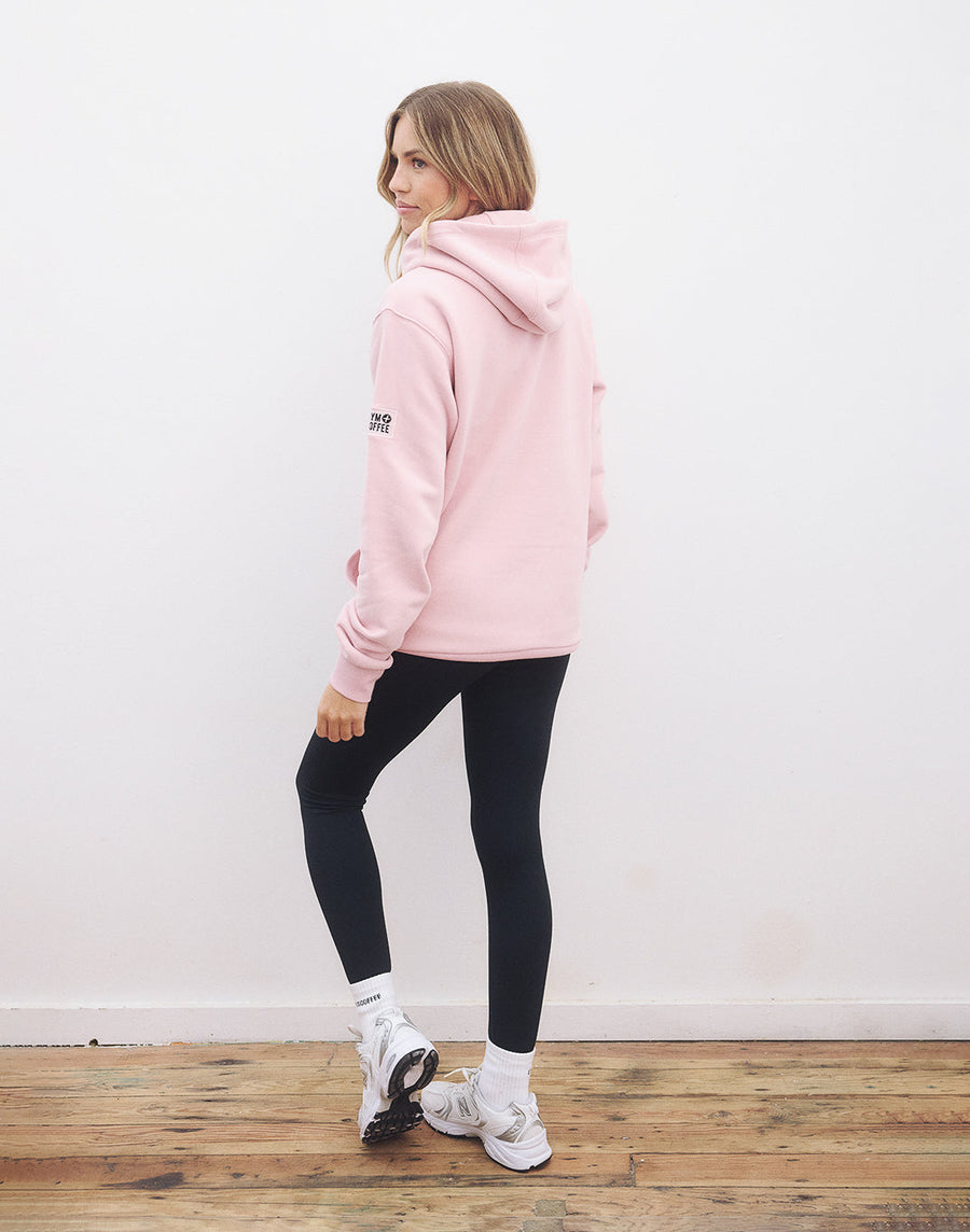 Patch Hoodie in Dusty Pink