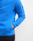 Half Zip Polar Fleece in Azure Blue