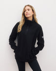 Half Zip Polar Fleece in Deep Black