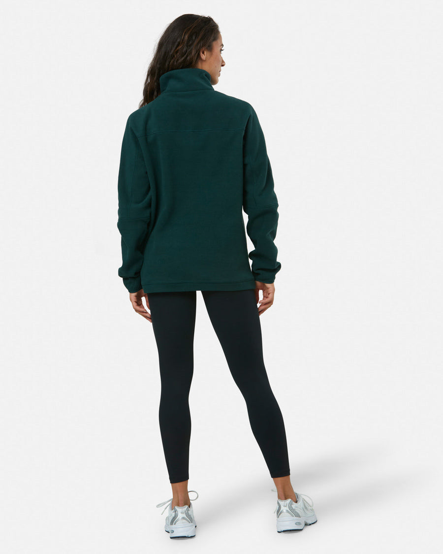 Half Zip Polar Fleece in Moss Green