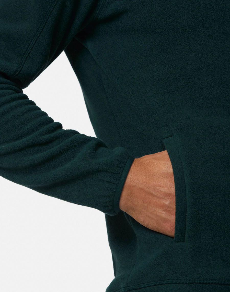 Half Zip Polar Fleece in Moss Green