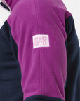 Half Zip Polar Fleece in Obsidian/Vivid Pink