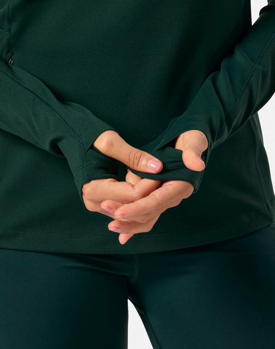 Relentless 1/4 Zip in Amazon Green