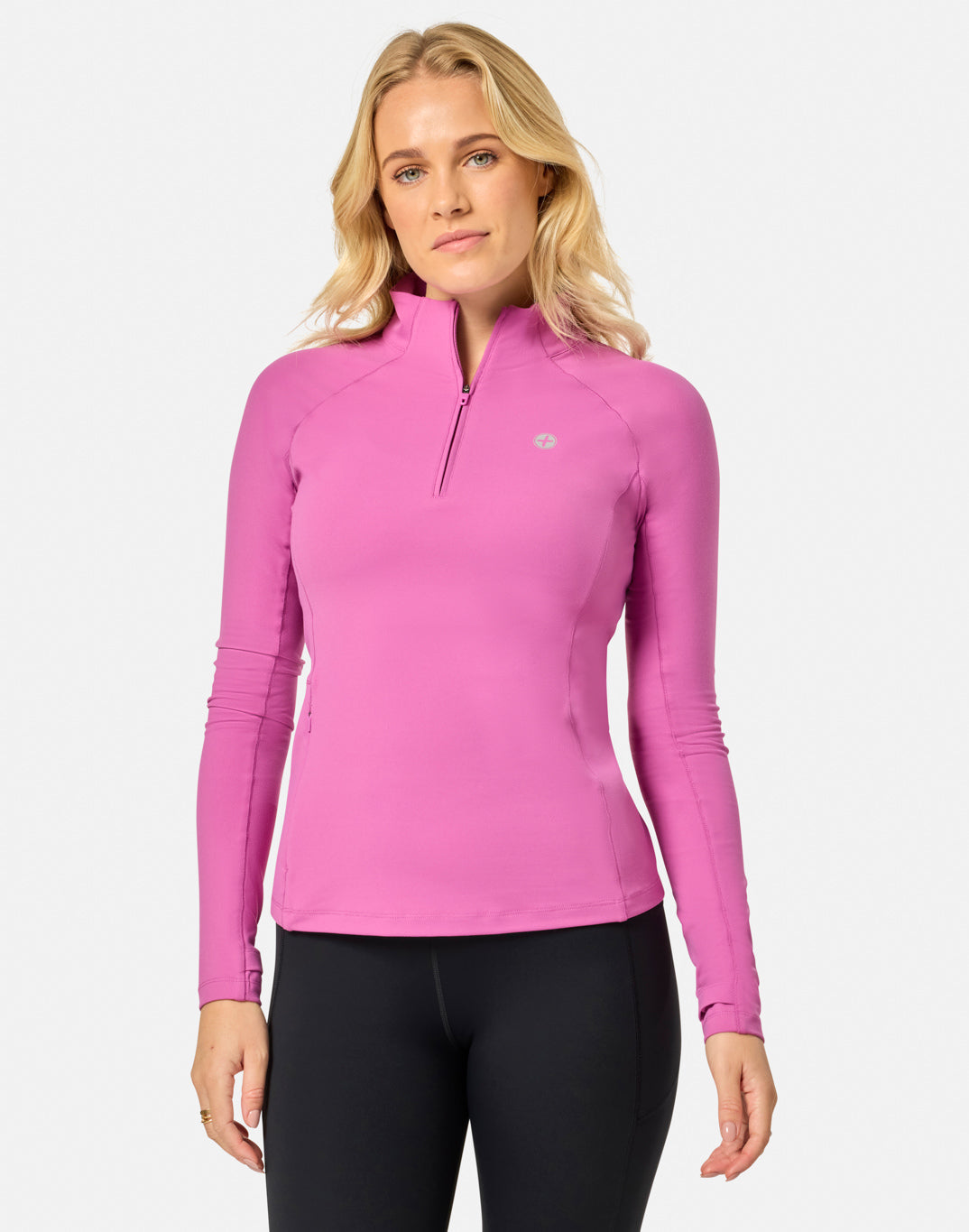 Relentless 1/4 Zip in Crisp Pink