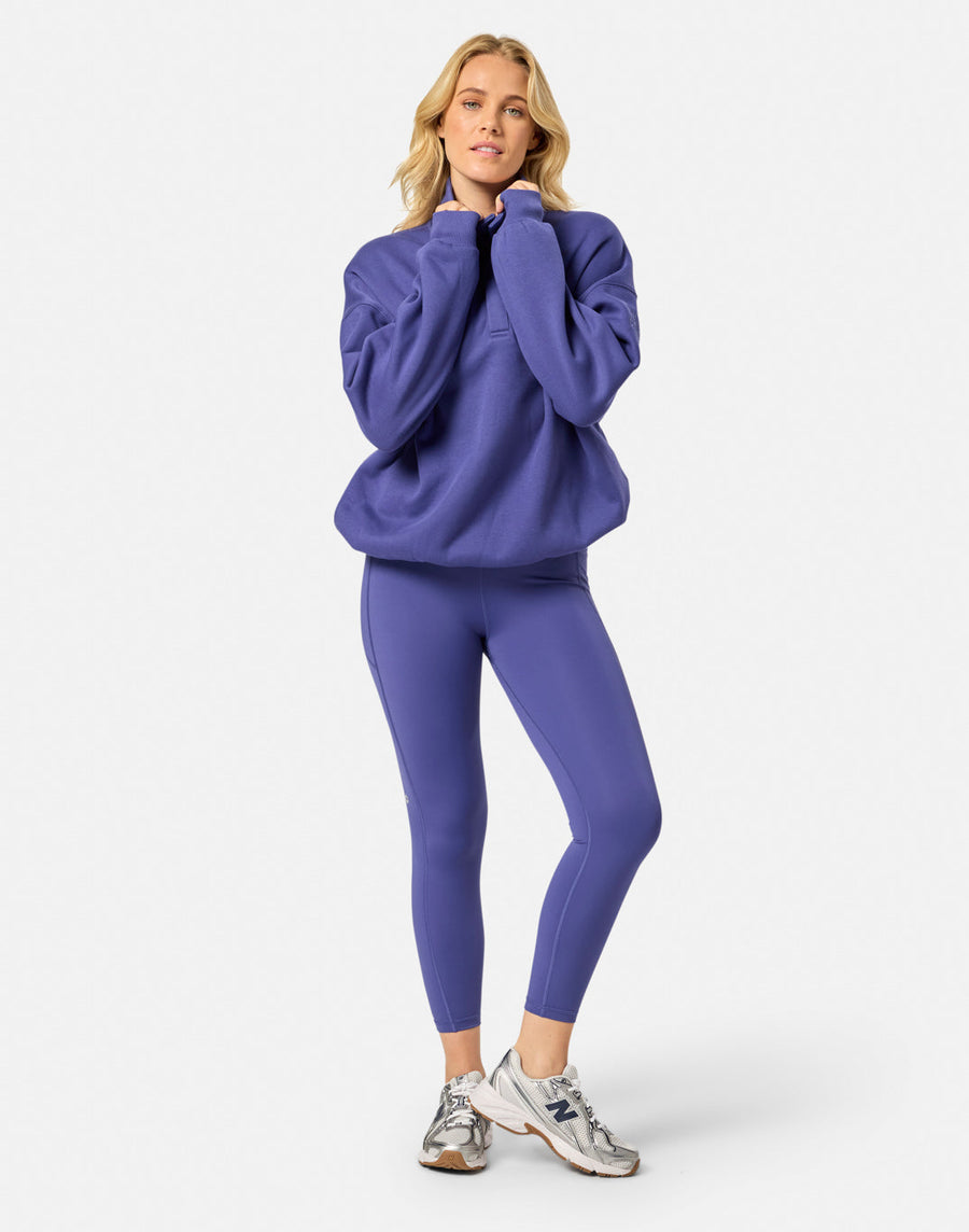 Snap Collar Sierra Sweatshirt in Violet Smoke