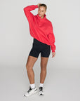 Snap Collar Sierra Sweatshirt in Power Red