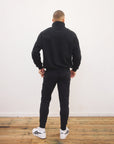 Snap Collar Sierra Sweatshirt in Black