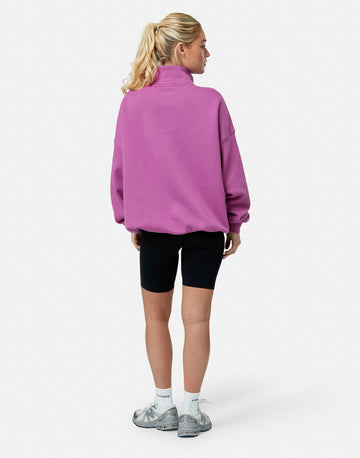 Snap Collar Sierra Sweatshirt in Crisp Pink