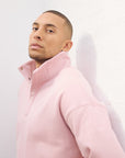 Snap Collar Sierra Sweatshirt in Dusky Pink