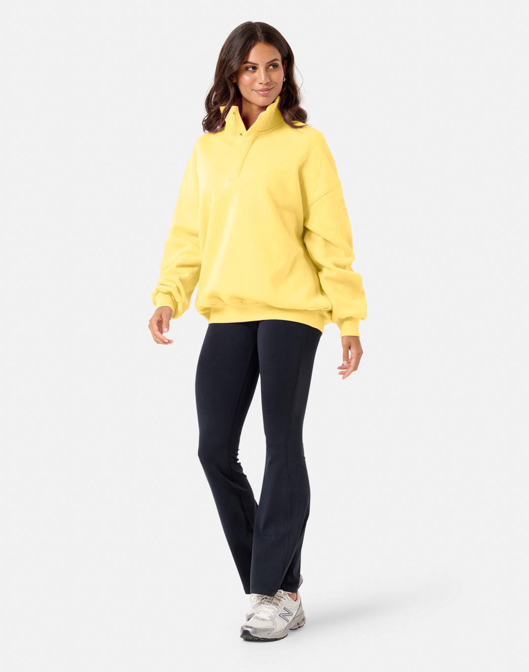 Snap Collar Sierra Sweatshirt in Lemon Sorbet