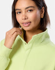 Snap Collar Sierra Sweatshirt in Lime Sorbet