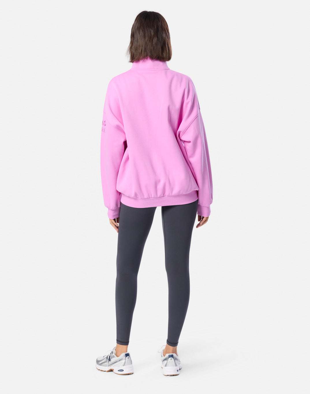 Snap Collar Sierra Sweatshirt in Neon Pink