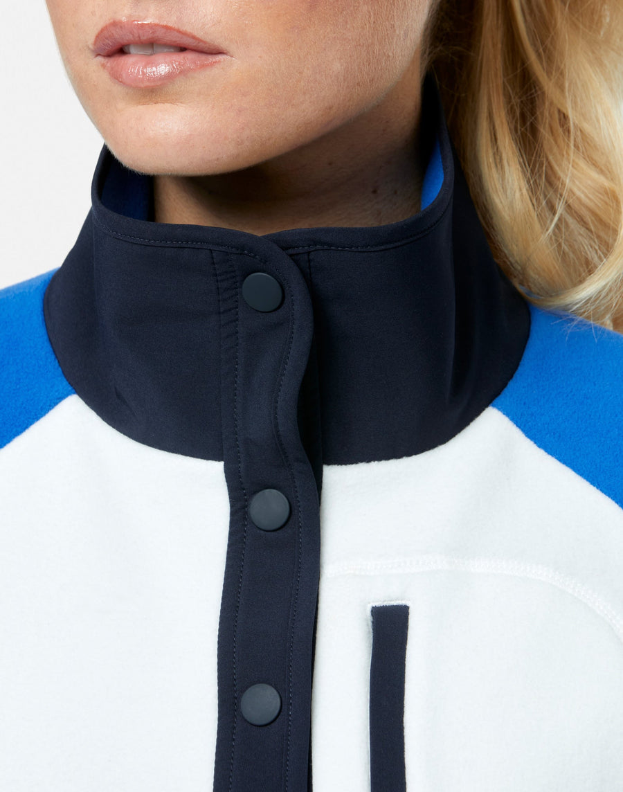 Snap Polar Fleece in Azure Blue