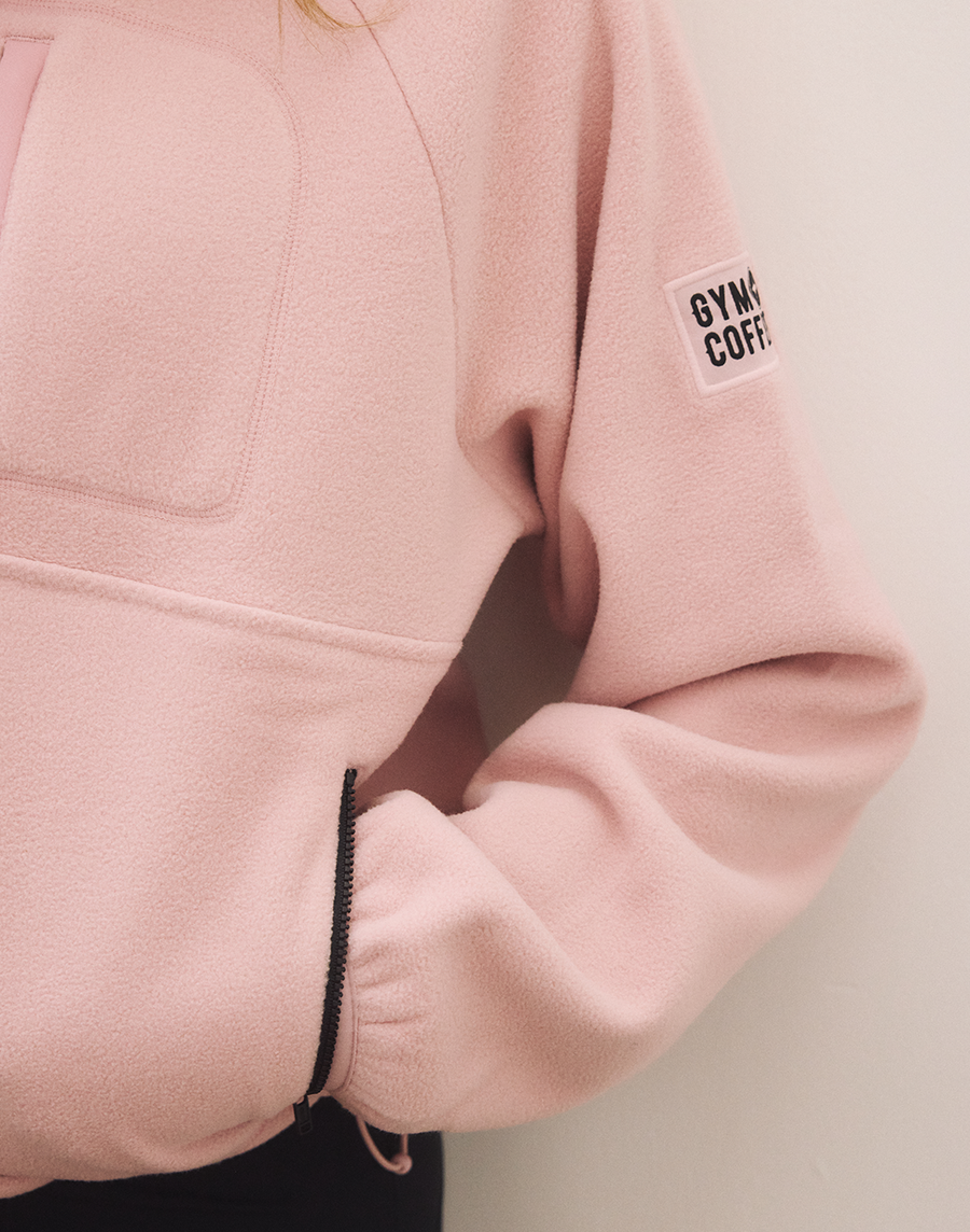 Snap Polar Fleece in Dusty Pink