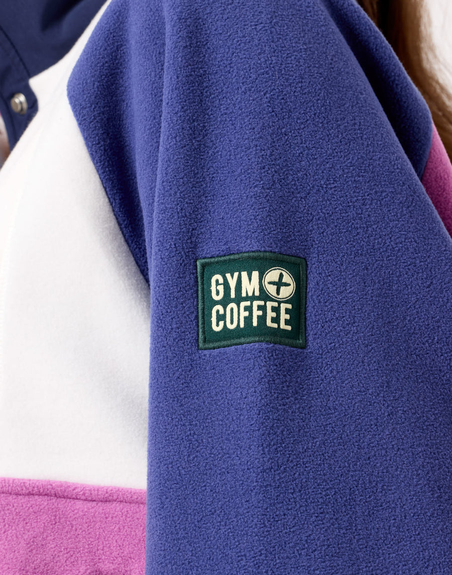 Snap Polar Fleece in Crisp Pink