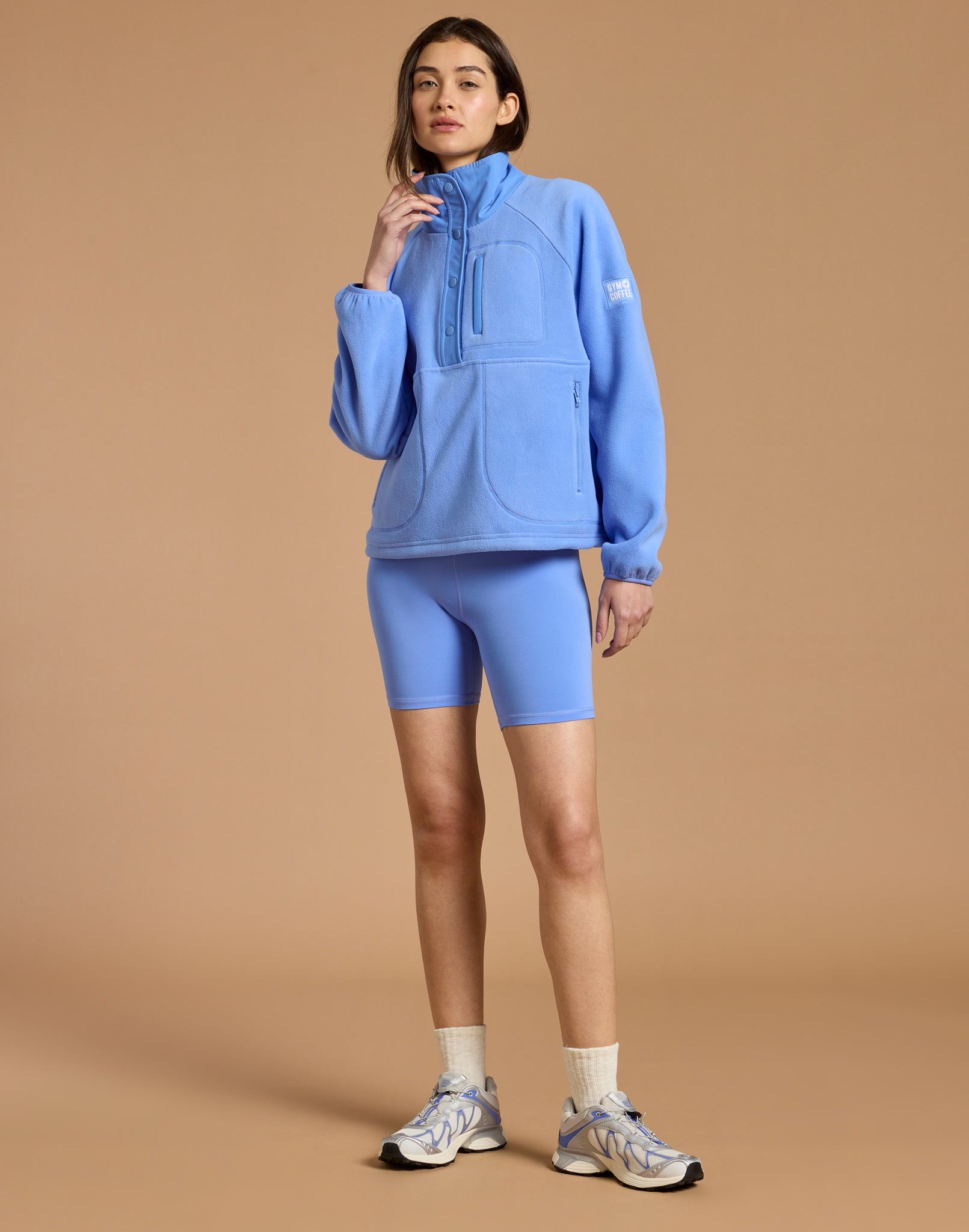Snap Polar Fleece in Periwinkle Blue