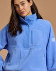 Snap Polar Fleece in Periwinkle Blue