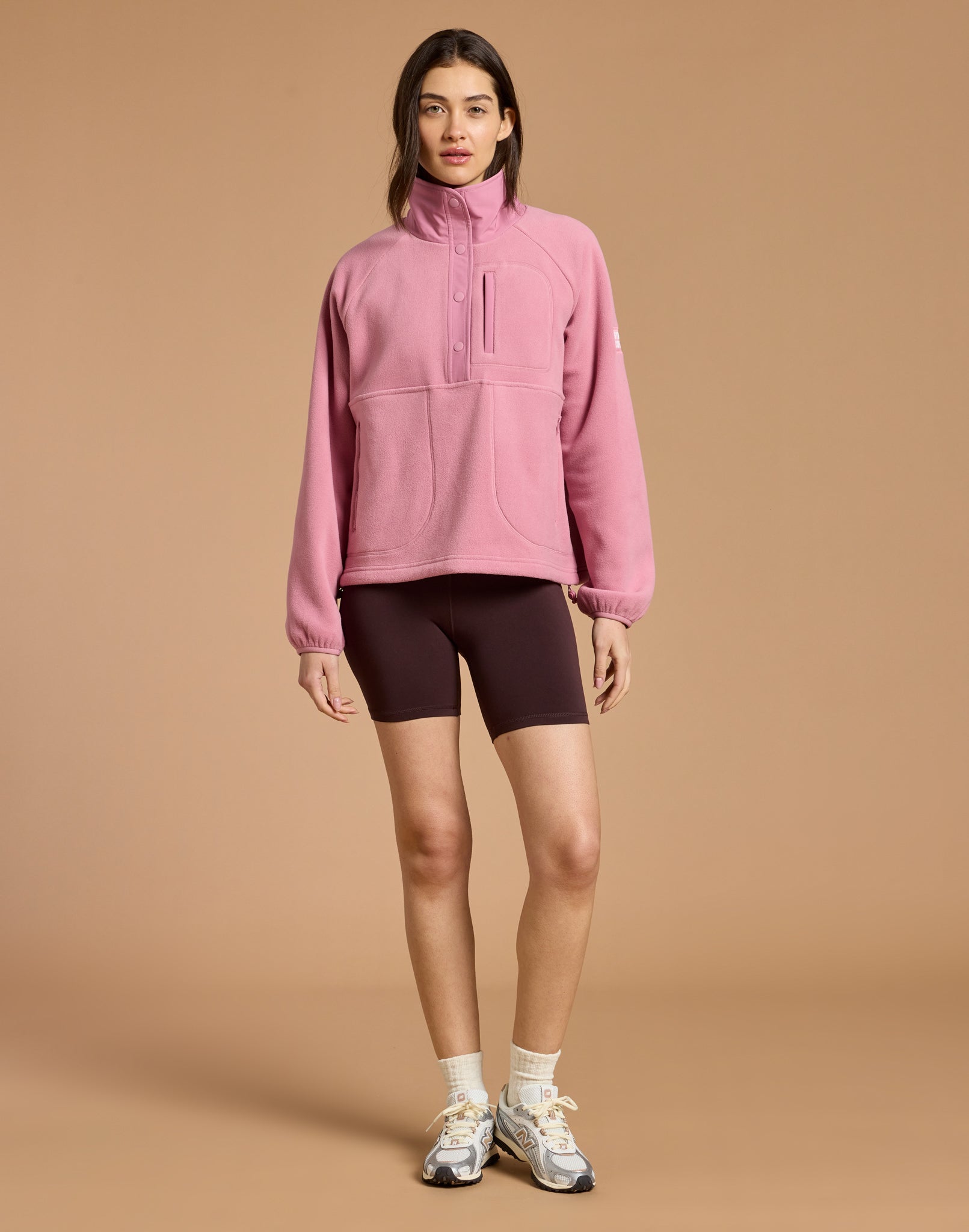 Snap Polar Fleece in Pink Velvet